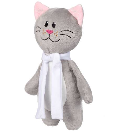 Мягкая игрушка Beastie Toys, котик с белым шарфом фото 3