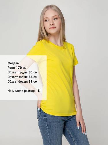 Футболка женская T-bolka Lady, желтая фото 5 Футболка женская T-bolka Lady, желтая фото 5
