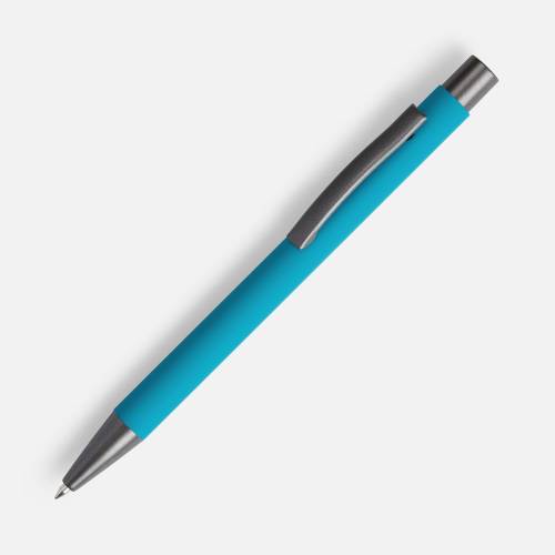 Ручка шариковая Atento Soft Touch, бирюзовая фото 2